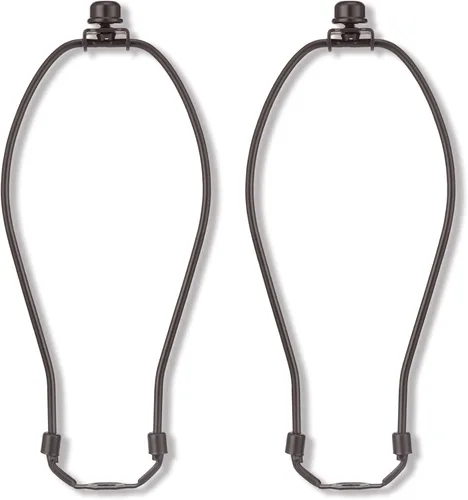 Miniatura 13 de Juego de 2 soportes desmontables para arpa de lámpara de 7 pulgadas para lámparas de mesa y de pie, soporte resistente para pantalla de lámpara