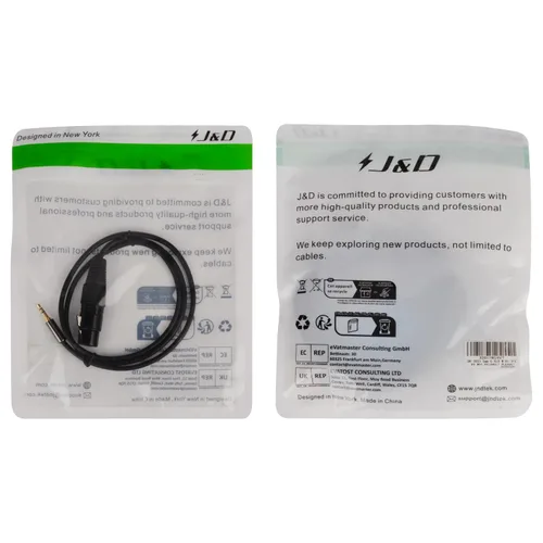 Miniatura 7 de J&D Cable de micrófono XLR a 0.138 in, carcasa de PVC XLR hembra a 0.138 in 1/8 pulgadas TRS macho equilibrado Cable XLR a TRS Adaptador de 1/8