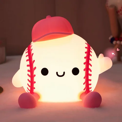 Miniatura 17 de Attivilife Luz Nocturna de Tenis, Regalos de Pelota de Tenis para Niños, Lámpara LED Táctil Regulable Recargable para Decoración de Guardería y Mesa