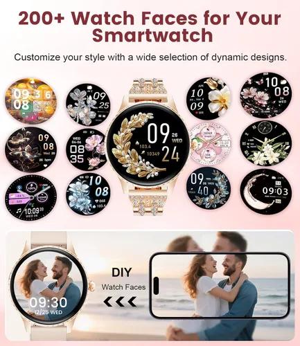 Miniatura 3 de Relojes inteligentes para mujeres con pantalla AMOLED de 1.32", llamadas por Bluetooth, 121 modos deportivos, monitor de frecuencia cardíaca