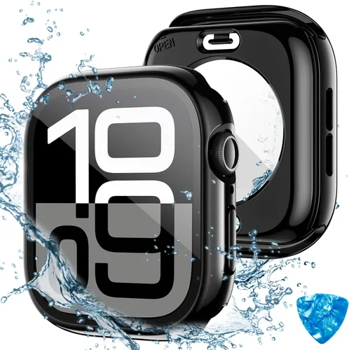 Miniatura 14 de Tensea - Funda protectora de pantalla impermeable para Apple Watch (2 en 1) para Apple Watch Serie SE 7, 5, 4, accesorios de 41 mm, iWatch protector