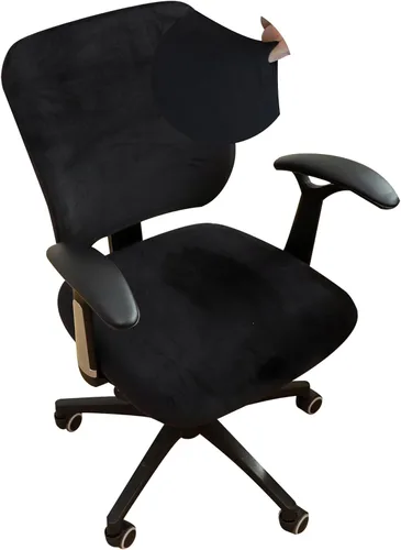 Miniatura 10 de Forcheer - Fundas elásticas para silla de oficina de Jacquard, resistentes al agua, 2 piezas para sillas de escritorio o de la computadora