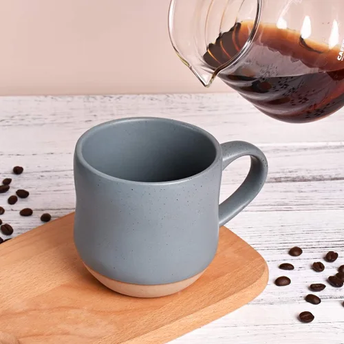 Miniatura 5 de Bosmarlin Taza grande de cerámica moteada para café, 17 onzas, apta para lavavajillas y microondas (azul, 1)