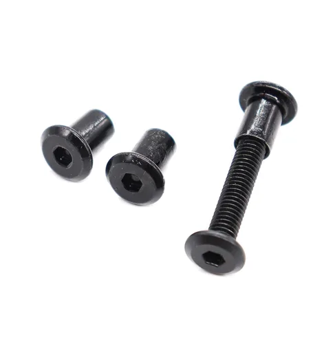 Miniatura 14 de Kit de repuesto de tornillos para cuna de bebé, 100 piezas M6x15mm/0.984 in/1.378 in/1.772 in/2.165 in/2.559 in/2.953 in/2.953 in Negro Hex Drive