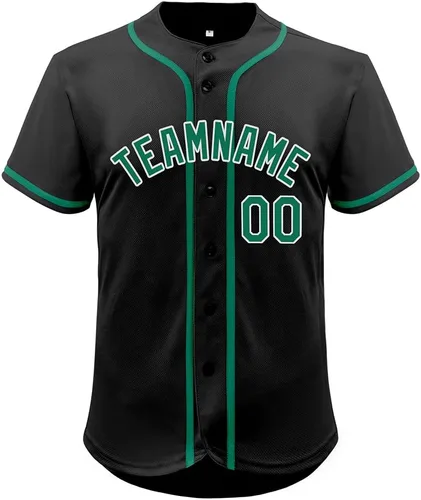 Camiseta de béisbol de malla personalizada con botones y número de nombre cosido personalizado para hombres/mujeres/jóvenes