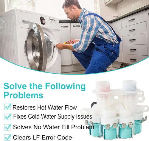 Miniatura 4 de Reemplazo de válvula de entrada de agua para lavadora de hidromasaje Kenmore Maytag W11165546 W11096267 Reemplazo de válvula de entrada de agua
