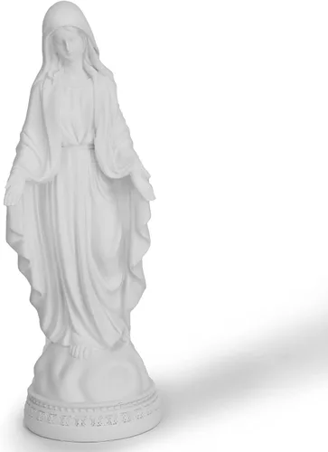 Figura decorativa de la Virgen María de 12 pulgadas, regalos religiosos católicos, figura de estatua de resina de 12 pulgadas (blanco)
