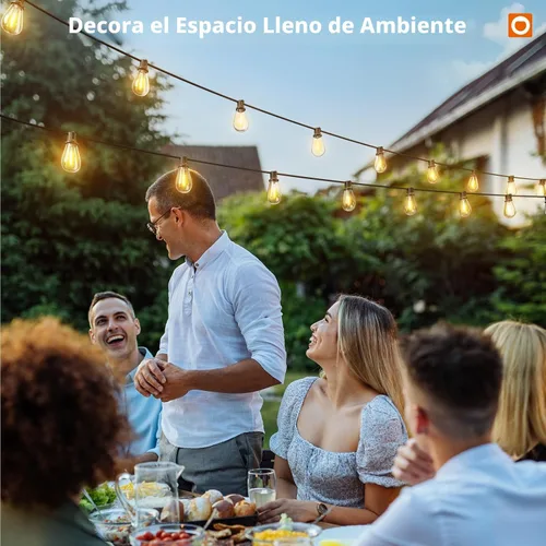 Miniatura 7 de addlon Luces de Cadena Solares de 104 Pies (98 Pies + 6) para Exteriores Impermeables con Puerto USB y Control Remoto Luces Solares para Patio