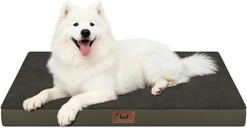 Miniatura 72 de Cama ortopédica de felpa para perros y cachorros medianos, camas impermeables para perros de 30 x 20 pulgadas con funda extraíble lavable, tapete