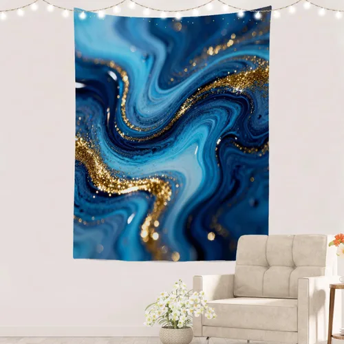 Miniatura 9 de Batmerry Abstract Repeat Polyester Tapestry, Tiled Directional Lightweight Wall Hanging High-Definition Print Backdrop For Dorm Room Bedroom Living