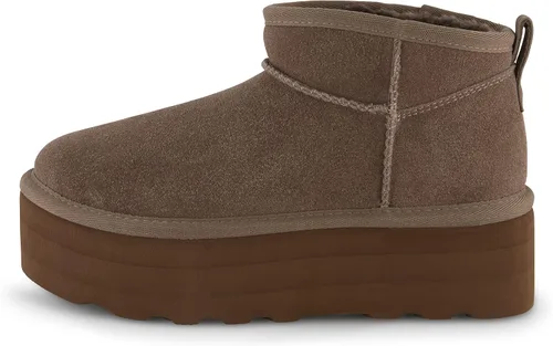 Miniatura 2 de CUSHIONAIRE Botas de plataforma Hippy Genuine Suede para mujer + espuma viscoelástica