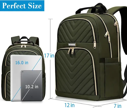 Miniatura 4 de Mochila de viaje para laptop, mochila escolar para adolescentes, niñas, niños, mochila universitaria acolchada grande de 15.6 pulgadas para mujeres