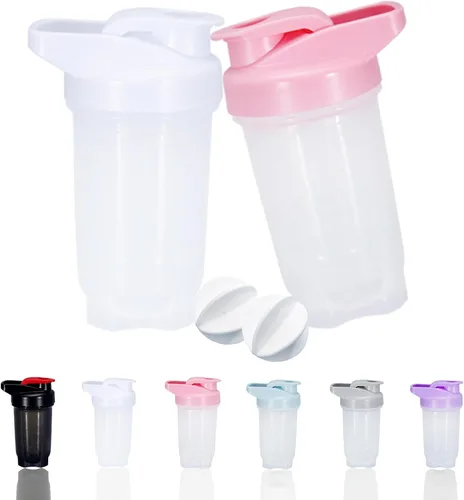 Miniatura 7 de Botella Mezcladora para Batidos de Proteína con Taza y Botella Mezcladora de 10 onzas/300ML con Bolitas Mezcladoras, Juego de Botellas Mezcladoras