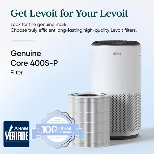 Miniatura 3 de Levoit Core 400S-P - Filtro de repuesto original para purificador de aire, AHAM VERIFICE, compatible con el modo de suspensión HEPA, carbón activado