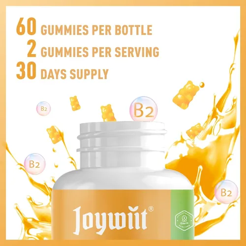 Miniatura 8 de Gomitas de vitamina B2 Riboflavina 400 mg Vitamina B2 400 mg masticable para adultos y niños, alivio de la migraña y apoyo de energía y sistema
