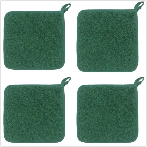 Miniatura 2 de Juego de 4 soportes de algodón para ollas de algodón, lavables a máquina, resistentes al calor, para uso diario, cocina, almohadillas calientes