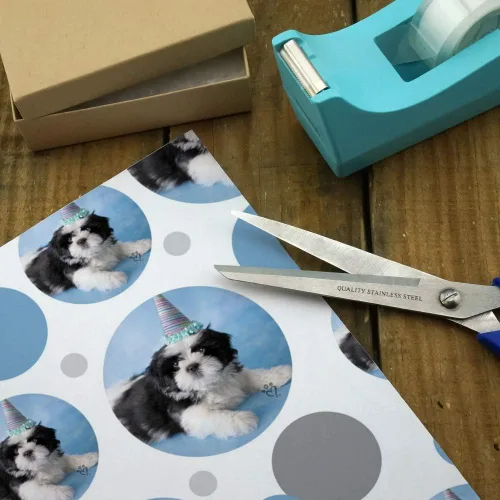 Miniatura 3 de GRAPHICS & MORE Shih Tzu Dog - Rollo de papel de regalo para fiesta de cumpleaños