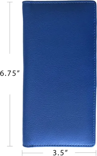 Miniatura 5 de RFID chequera de piel con ranuras para tarjetas de crédito y soporte para pluma.