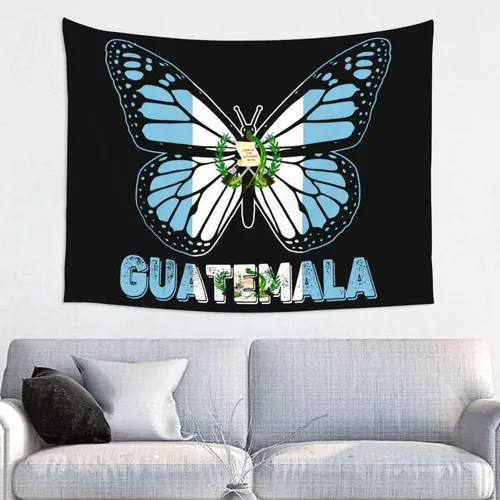 Miniatura 17 de Póster de tapiz de bandera de El Salvador de mariposa de 29 x 37 pulgadas, decoración del hogar, decoración para colgar en la pared, dormitorio