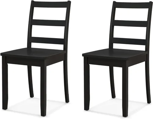 Miniatura 16 de ERGOMASTER Juego de 4 sillas de comedor de madera, sillas de cocina de madera sin brazos con respaldo, sillas laterales de restaurante para estudio