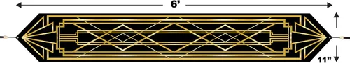 Miniatura 2 de Beistle 59907 - Camino de mesa de 3 piezas impreso Great 20, negro/dorado, 11 pulgadas x 6 pies