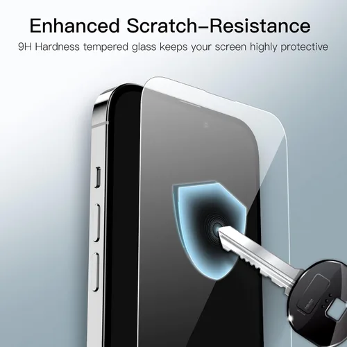 Miniatura 4 de JETech Protector de pantalla de cobertura completa para iPhone 14 Pro de 6.1 pulgadas, película de vidrio templado 9H, compatible con fundas