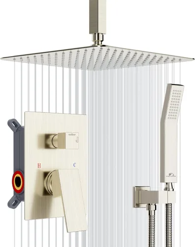Miniatura 9 de SunCleanse Juego de Grifería de Ducha de Lluvia Cromado Pulido Juego Combinado de Ducha para Baño con Cabezal de Ducha de Alta Presión de 10 Cromo