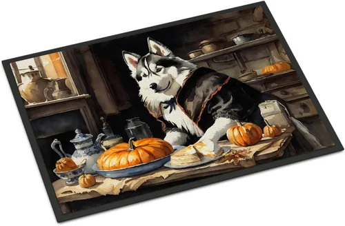 Miniatura 50 de Caroline's Treasures DAC1720MAT Affenpinscher - Tapete de otoño para cocina, con calabazas, 18 x 27 pulgadas, tapete para puerta delantera