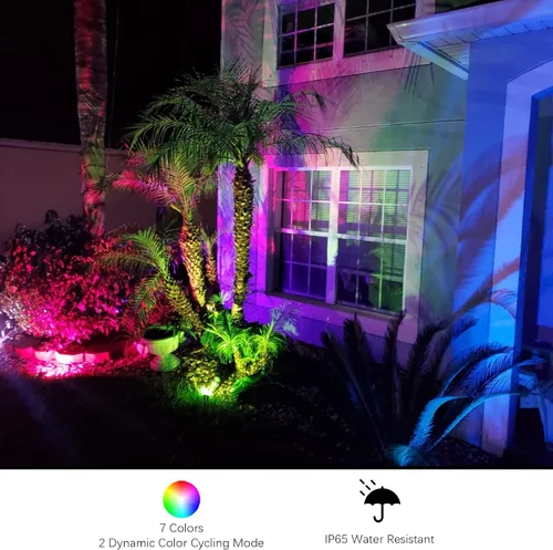 Miniatura 3 de GOODSMANN RGBW - Focos LED de bajo voltaje, 4 unidades, luces de paisaje que cambian de color, 12 V-15 V, 12 W, 650 lúmenes, luces de foco