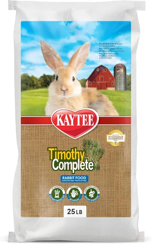 Miniatura 13 de Kaytee Timothy - Alimento completo para conejos, fabricado con heno Timothy, alto en fibra, apoya la salud dental y la digestión, 4.5 libras