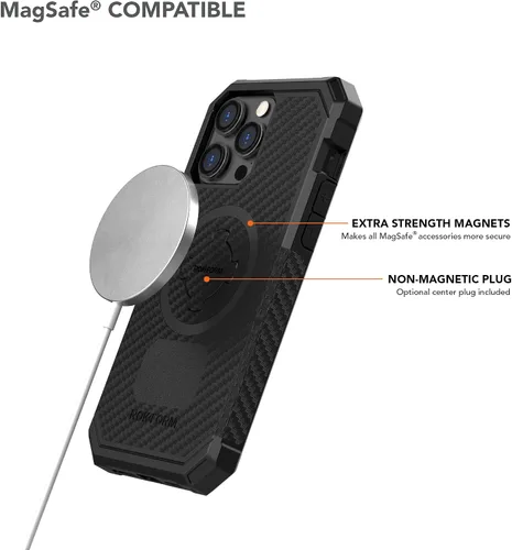 Miniatura 5 de Rokform - Funda resistente compatible con iPhone 14 Pro Max con doble imán y MagSafe + kit de 2 protectores de pantalla (transparente)
