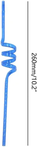 Miniatura 4 de 10 pajitas de plástico reutilizables en espiral, pajitas largas para tarros de masón, tazas, regalos de fiesta, colores mixtos (paquete de 2)