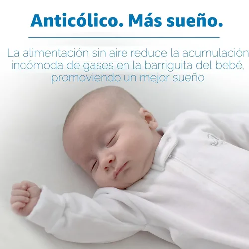 Miniatura 3 de Dr. Brown's Natural Flow Anti-Colic Options+ Biberón de cuello estrecho, Azul Natural, 8 onzas/250 mL, con tetinas de flujo lento Nivel 1, 0m+