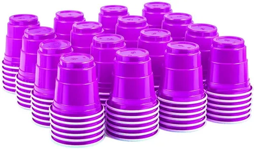 Miniatura 12 de 100 unidades de mini vasos negros para shot de 2 oz, desechables y de tamaño pequeño, perfectos para fiestas, degustaciones, muestras y más