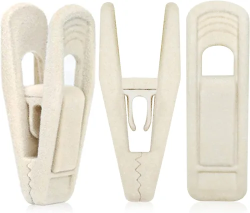 Miniatura 11 de TOFIIGREM Clips de terciopelo negro, 20 unidades, clips de terciopelo antideslizantes para colgar pantalones de traje, falda, clips de dedo fuertes