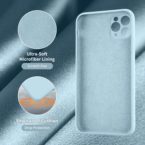 Miniatura 6 de Cordking Funda diseñada para iPhone 11 Pro Max, funda de silicona ultra delgada a prueba de golpes con forro de microfibra suave antiarañazos
