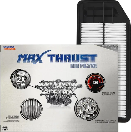Miniatura 48 de Filtro de aire de motor Spearhead MPG Defense Max Thrust para vehículos de todo kilometraje, se adapta como el OEM, restaura MPG y aceleración