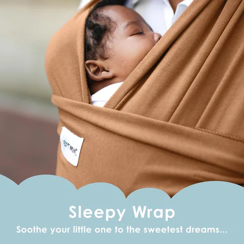 Miniatura 2 de Sleepy Wrap Pañuelo elástico ergonómico para bebé portabebés para recién nacidos a niños pequeños - Pañuelo para bebé ligero manos libres 7-35