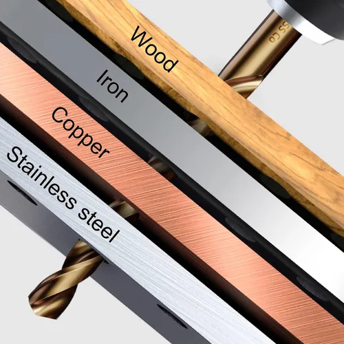 Miniatura 4 de Broca de cobalto de 1/8 pulgadas M35 HSS Brocas helicoidales Jobber Longitud Broca de acero para metal duro y acero inoxidable, paquete de 10