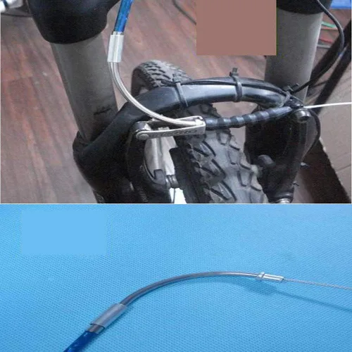 Miniatura 6 de 2 unids bicicleta bicicleta V tubo de freno V-freno fideos lineal tire cable guía manguera 90 grados bicicleta freno piezas