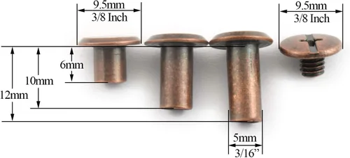 Miniatura 2 de LQ Industrial 75 juegos de tornillos de bronce rojo M5 Chicago Kit surtido de tornillos de cabeza Phillip ranurada para remache de montaje de Rojo