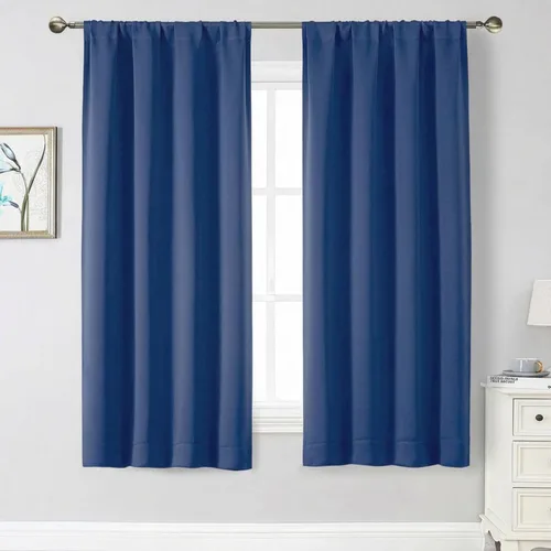 Miniatura 209 de Cortinas opacas para dormitorio, sala de estar, juego de 2 paneles de 54 pulgadas de largo, cortinas de oscurecimiento de habitación con aislamiento