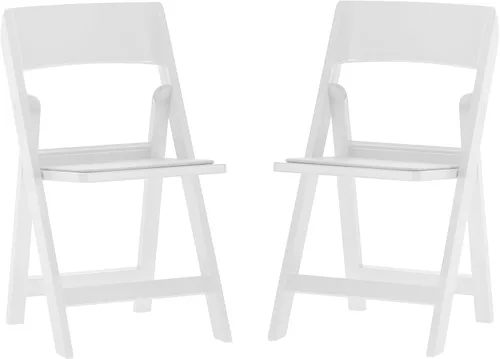 Miniatura 17 de Flash Furniture Hercules Tucker - Silla plegable de resina negra comercial, ligera, asiento extraíble acolchado de vinilo, para uso en interiores
