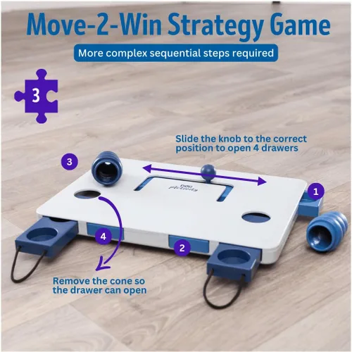 Miniatura 7 de TRIXIE Tablero Giratorio Juguete Interactivo de Actividad para Perros, Juego de Rompecabezas de Comida Nivel 2, Dispensador de Premios que Desafía