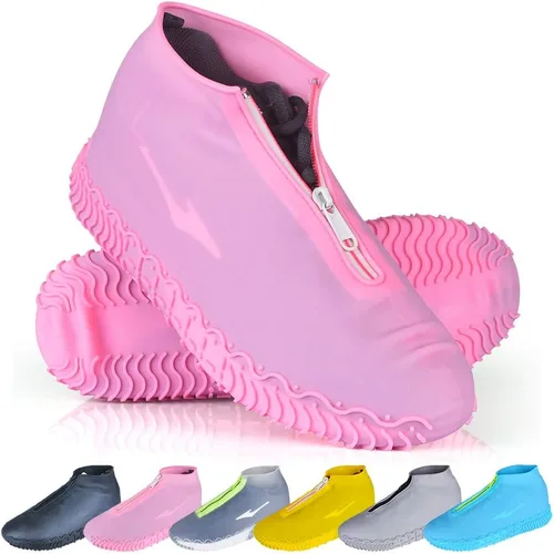 Miniatura 7 de Shoe Covers Waterproof Reusable Foldable Not-Slip Rain Shoe Covers with Zipper,Shoe Protectors Overshoes Rain Galoshes for Kids Men and Women