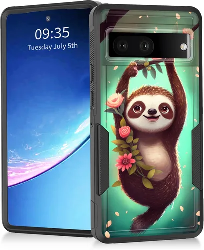 Miniatura 14 de Funda para Pixel 7a, resistente de doble capa híbrida de policarbonato duro de goma suave a prueba de golpes para Google Pixel 7A 6.1 pulgadas