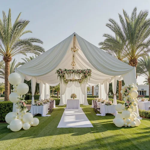 Miniatura 44 de Cortina de techo beige de 10 x 40 pies para fiestas de boda – 2 paneles sin arrugas de 40 pies de largo cortinas drapeadas para bodas, cumpleaños