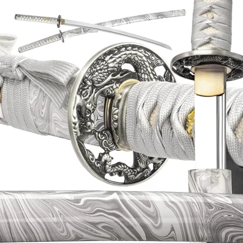 Espada samurái real forjada a mano con acero T10 templado con arcilla, espada Katana de espiga completa afilada, 41 pulgadas