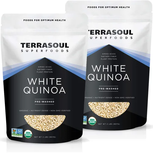 Miniatura 8 de Terrasoul Superfoods Quinoa blanca orgánica, 2 libras - Prelavada Sin gluten Proteína vegetal