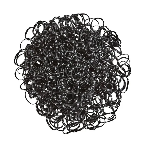 Miniatura 3 de Scunci Mini bandas elásticas para el cabello sin daños, bandas elásticas para el cabello suave, 500 unidades (negro/blanco)
